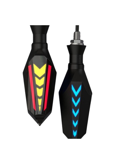 Unichrome DRL Gündüz Farı Çift Taraflı Motosiklet Kayar Sinyal Ledi Takımı