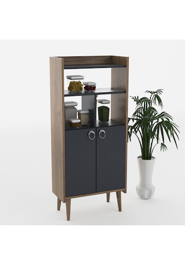 Lagomood Kiler Çok Amaçlı Dolap Banyo & Mutfak Antrasit Ceviz