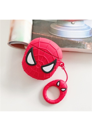 Youmex Airpod 1/2 Şarj Kutusu Koruması - Spiderman 3d Kartoon Desenli, Taşınabilir Ve Dayanıklı Silikon+plastik Kapak Diğer