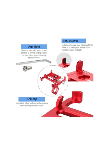 Gub Bisiklet Telefon Tutucu 360 Derece Dönen Uzunluğu Y6730b Siyah