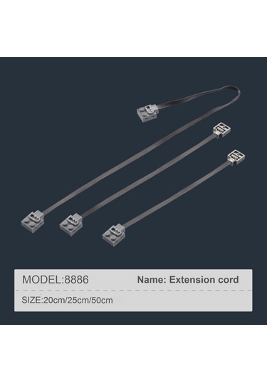 Wezone Lego Uyumlu Motor Grup Moc Teknoloji Pf Parçası 25cm Uzatma Kablosu - Batarya Kutusu İle Motor Arası Bağlantıyı Uzatır
