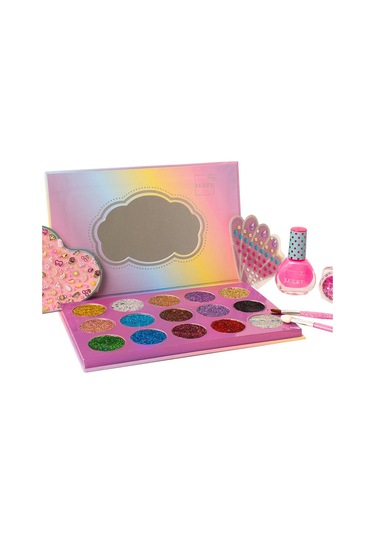 Parlak Güzellik Tasarım Seti Işıltılı Çocuk Makyaj Ve Manikür Oyuncak Seti