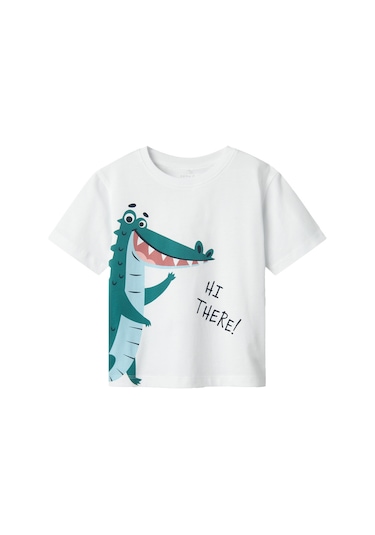Name It Nmmhelge Ss Nreg Top Pb Beyaz Erkek Çocuk Kısa Kol T-shirt Beyaz