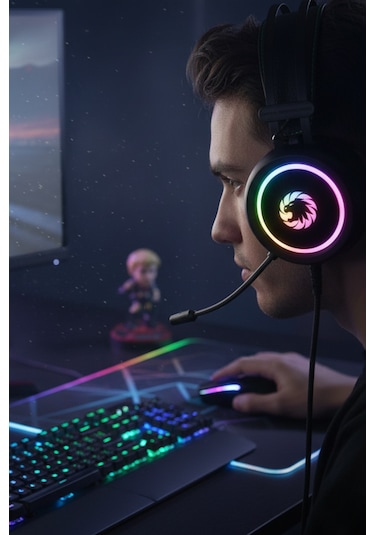 Gamemax HG3500 7.1 Surround RGB Oyuncu Kulaklığı