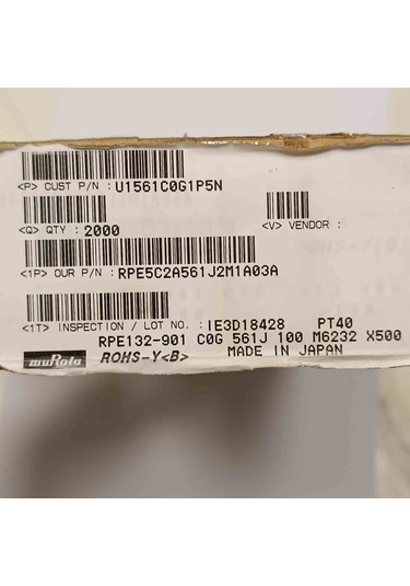 Rpe5c2a561j2m1a03a 560pf 100v 5mm Multi Kondansatör 100 Adet