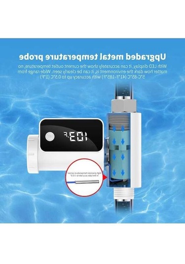 Novahub Bebek Banyo Suyu Sıcaklık Ölçer - Led Ekranlı, 360 Dönümlü, Beyaz Beyaz