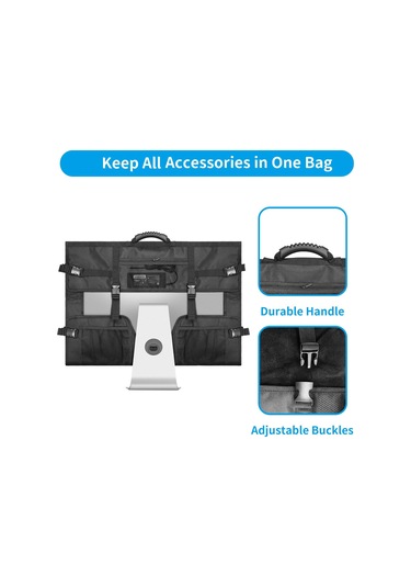 Sones 27 İnç Bilgisayar Dizüstü Bilgisayar Çantası Toz Kılıfı Siyah Siyah