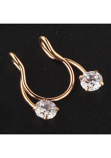 Suntek Paslanmaz Çelik Burun Halkası 8mm Döngü Altın-gül Altın