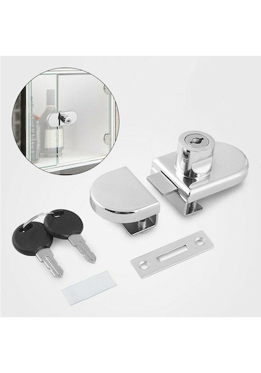 Paslanmaz Çelik Donanım Güvenlik Dolabı Ekran Kilidi Cam Kapı Kilitli Dolap Kapı Kilidi Lockset Style 4