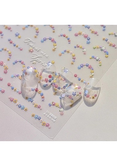Flybuy 1 Adet 5d Elmas Japon Bahar Çiçek Nail Art Etiketler Zarif Tasarım 4556