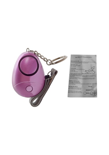 Mufunye Kişisel Alarm 120-130db Güvenli Ses Acil Durum Kendini Savunma Güvenlik Alarmı Anahtarlık Led El Feneri Kadınlar Kızlar Çocuklar Yaşlılar Kaşif, Mor, 1 Paket
