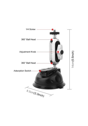 Ebitda 360 Dön. Alüminyum Emici - İphone Uyumlu Ve Gopro Tutucu