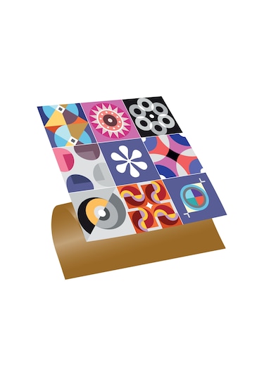 Tink KENDİNDEN YAPIŞKANLI ŞEKER DESENLİ PVC KARO 30X30 CM