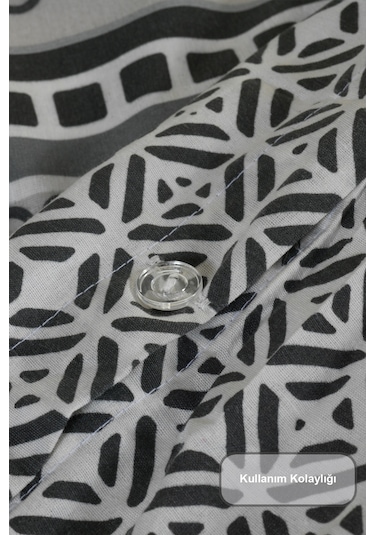 Elart Bruno Nevresim Takımı Çift Kişilik Lastikli Çarşaf 200x220 Cm Renksiz