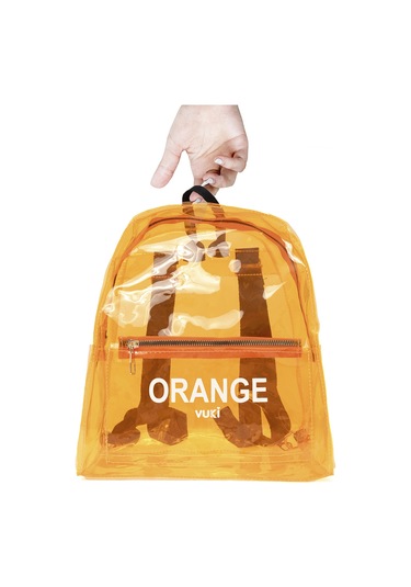 Renkli Şeffaf Sırt Çantası Turuncu