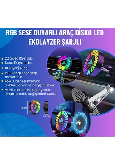 Sese Duyarlı Araçiçi Ve Masaüstü Kullanılabilen Ekolayzer Rgb