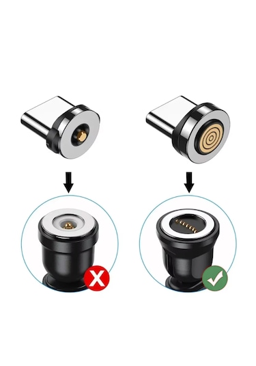 Microcase AL4769 7 Pin Yuvalı Manyetik Lightning Şarj Kablo Başlığı