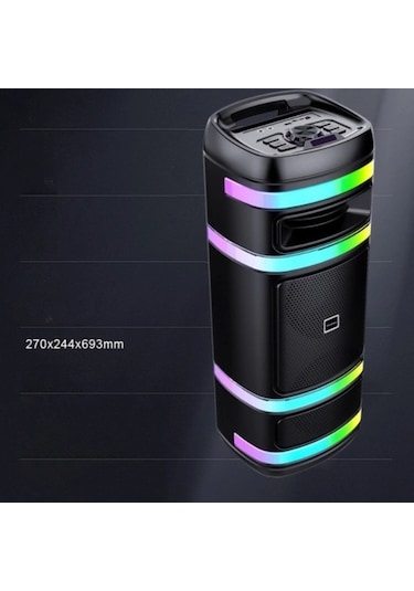 Kablosuz Mikrofonlu Hoparlör - Party Box Speaker