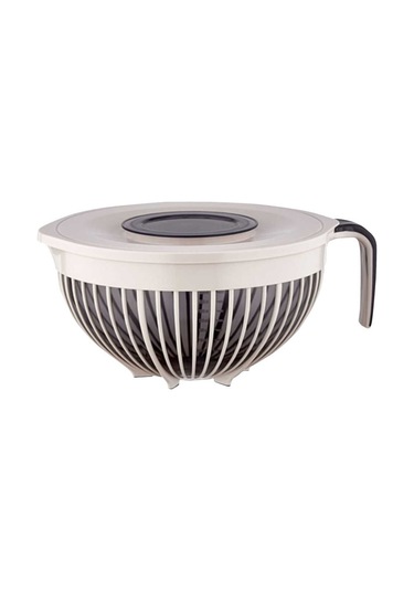 Porsima 3132 Linea 2 li Çok Amaçlı Kapaklı Karıştırma Mikser Kabı Pirinç Süzgeci - Beyaz