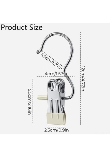 Ulzyvf 20'lik Çok Amaçlı Çamaşır Askısı - Pantolon, Çorap, Havlu İçin Paslanmaz Çelik Beyaz Beyaz