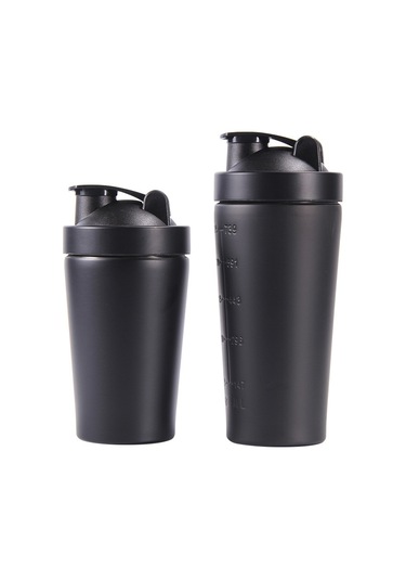 Wezone 750ml Sporcu Protein Shaker Termos, Paslanmaz Çelik Ölçekli Sallama Kupası
