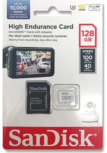 SanDisk High Endurance SDSQQNR-128G-GN6IA 128 GB microSDXC V30 UHS-I C10 Hafıza Kartı