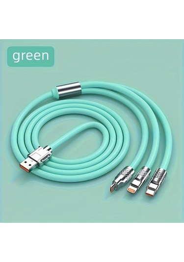 3'ü 1 Arada Renkli 15w Usb Type-c Şarj Kablosu Distribütör Garantili