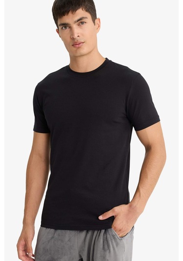 Defacto Slim Fit Dar Kesim Bisiklet Yaka Üst D3515ax25wnbk81 Siyah