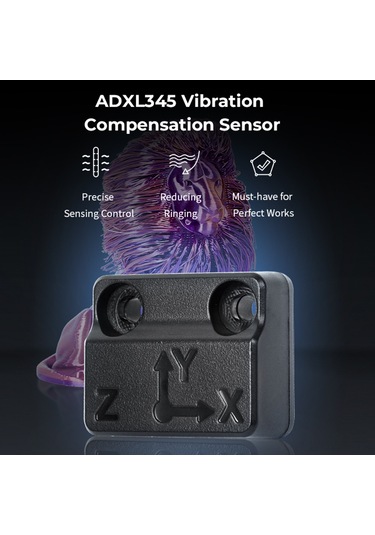 Honmex Creality Adxl345 Titreşim Telafi Sensörü - Doğru Algılama Kontrolü, Titreşim Çizgilerini Azaltır Ender-3 V3 Ke İçin Siyah