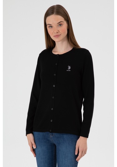 U.s. Polo Assn. Kadın Siyah Hırka Triko 50313624-vr046 Siyah