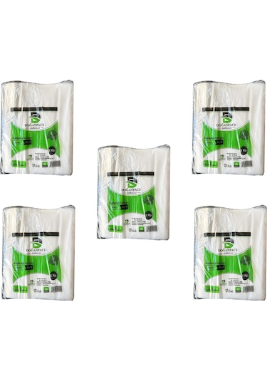 Doğanpack Şeffaf Naylon Bakkaliye Poşeti Torbası 5 x 1 KG 25 x 42 CM