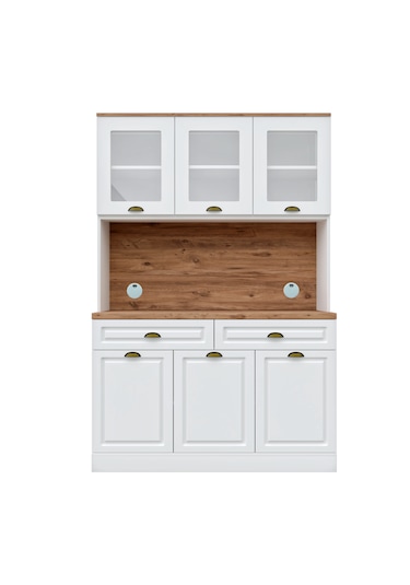 Gözde Kahve Köşesi - 140 Cm Mdf Mutfak Dolabı - Led Aydınlatmalı