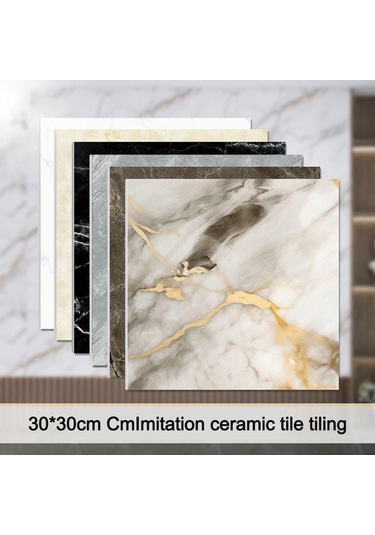 Su Geçirmez Seramik Görünümlü Duvar Çıkartması 3d Duvar Kağıdı Duvar Çıkartmaları Yatak Odası Mobilyaları Oda Mutfak Diğer