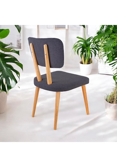 Polly Ahşap Sandalye Füme 6 Adet