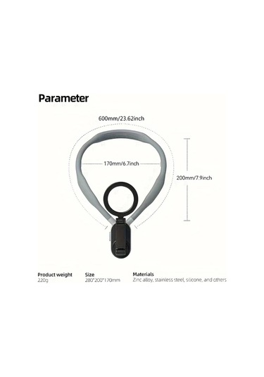 Xuweiwei Mavi 1 Adet Evrensel Silikon Manyetik Telefon Tutucu Boyun Askisi Spor Vlog Kamera Icin Mavi