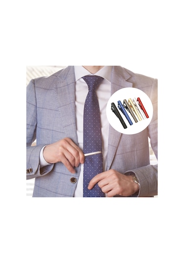 Mufunye Şık Desenli, Hipoalerjenik Ve Rahat Kravat Klipsi - İş İnsanları İçin Vazgeçilmez Aksesuar Altın
