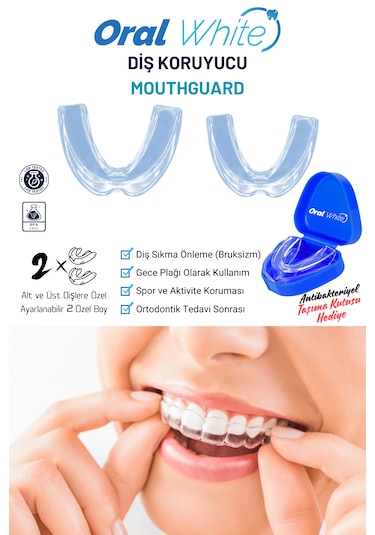 Oral White Diş Gıcırdatma Ve Sıkma Önleyici Bruksizm Gece Plağı
