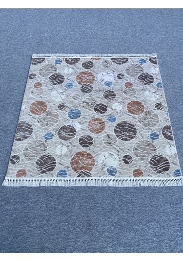 Mavi Vizon Gül Kurusu 150x150 Kesme Akrilik Halı