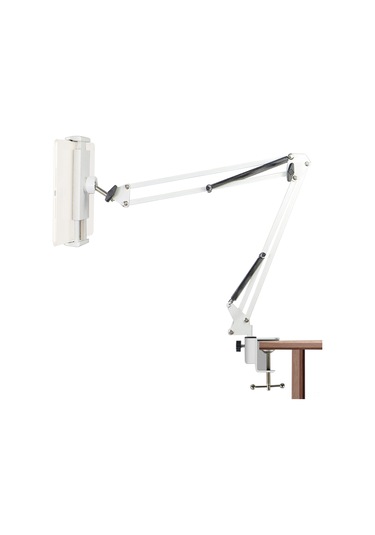 Reedark Çok Amaçlı Beyaz Masaüstü Telefon Ve Tablet Tutucu - 4-12.9 İnç Uyumlu, Esnek Ve Taşınabilir