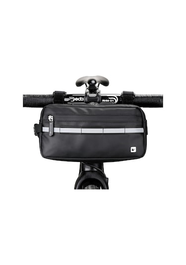 Rhınowalk Çok Fonksiyonlu Gidon Bisiklet Çantası Bisiklet Ön Çantası Omuz Çantası Bel Çantası - Siyah