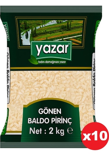 Yazar Baldo Gönen Pilavlık Pirinç 10 x 2 KG