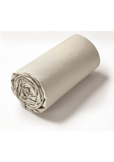 Maki Home Pamuklu Bej 160x200 Çift Kişilik Lastikli Çarşaf Seti Bej