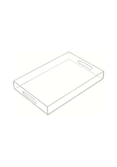 Willowhaven Siyah Minimalist Tasarım Şeffaf Akrilik Tepsi Banyo Kozmetik Organizer Siyah