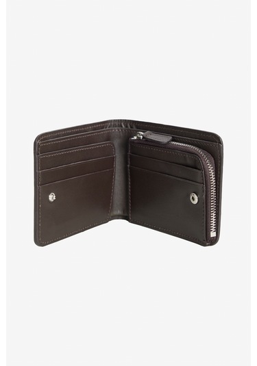 Erkek Kahverengi Deri Cüzdan Kahverengi
