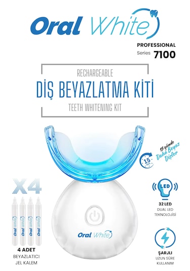Oral White Professional Series 7100 Şarjlı Diş Beyazlatma Kiti