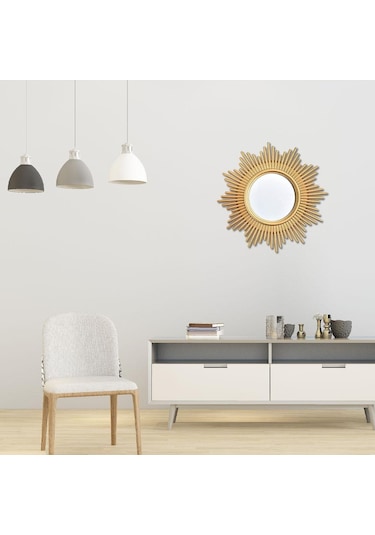 Suntek Magideal İskandinav Duvar Aynası Altın Çerçeve Koridor A