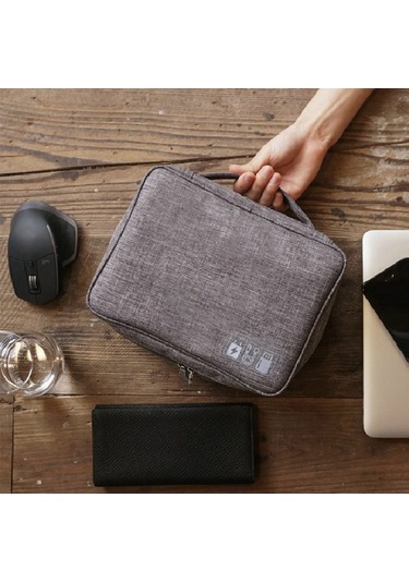 Xindoker Büyük Boy Lacivert Kullanıma Pratik Dayanıklı Kullanıma Pratik Çok Amaçlı Dijital Aletler Ve Veri Kabloları Depolama Çantası Lacivert