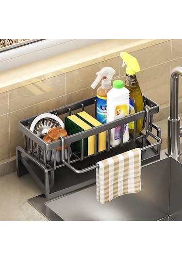 Dashanshop Beyaz Tezgah Altı Rafı - Dayanıklı Lavabo Organizatörü Ve Süngerlik beyaz