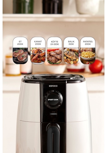 Karaca Smart Cook 60 Dakikaya Kadar Zaman Ayarlı Compact 2 Kişilik Airfryer