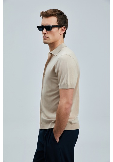 Lufian Hector Erkek Modal Karışımlı Kazak Bej Bej 111090132100550 Bej